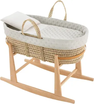 Cambrass Mois&eacute;s palma acolchado + patas madera natural 39x80x61 cm mint
