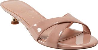 Marc Fisher Tracey Kitten Heel Slide Sandal in Natural at Nordstrom Rack, Size 6.5