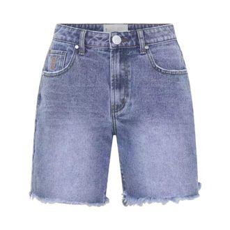 One Teaspoon Dames, Korte broeken, Blauw, Maat: W26 Denim