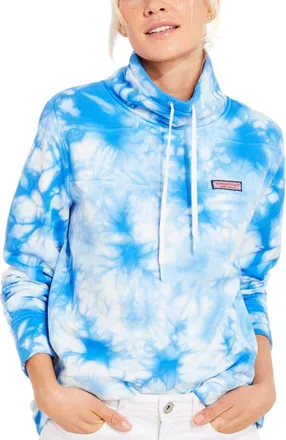Vineyard Vines To Dye For Shep Funnel Neck Pullover in Ocean Breeze at Nordstrom, Size X-Large