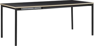 Beliani Beliani - Mesa De Comedor Extensible Mdf Negro 140/190 X 90 Cm Moderno Industrial Avis