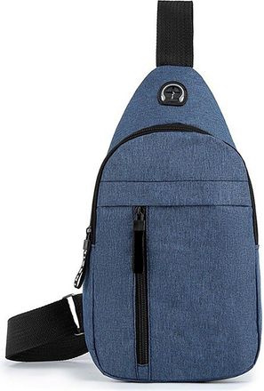 Generic Mens Crossbody Bag, Lightweight Shoulder Bag With Multiple Compartments, Ideal for Cycling, Outdoor Activities, and Camping. (Single-layer blueSingle-