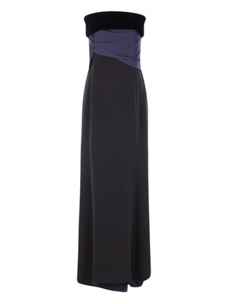 Giorgio Armani strapless maxi dress - women - Fabric - 42 - Black