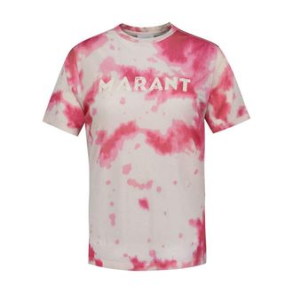 Isabel Marant Womens Zewel T-Shirt Pink Cotton