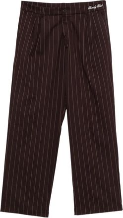 Family Fir$t Milano Broek met krijtstreep - Bruin