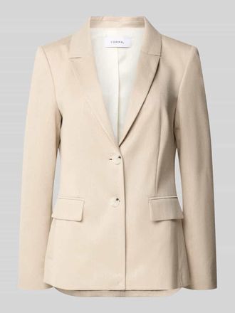 Comma Slim Fit Blazer aus Viskose-Mix mit Pattentaschen in Sand, Gr&ouml;&szlig;e 34