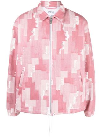 Marcelo Burlon Giacca-camicia con stampa - Rosa