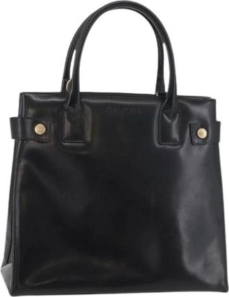 Gucci Pre-owned Handbags, female, Black, Size: ONE SIZE Pre-owned Vintage Patent Leather Hand Bag