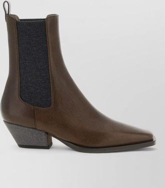 Brunello Cucinelli leather ankle boots