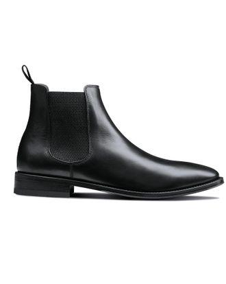 CHARLES TYRWHITT Leather Chelsea Boots - Black Size 10.5 R by Charles Tyrwhitt