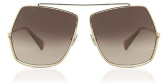 Max Mara MM0006 32F Womens Sunglasses Gold Size 64