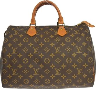 Louis Vuitton Speedy Handbag Monogram Canvas Brown Canvas Handbag (Pre-Owned)