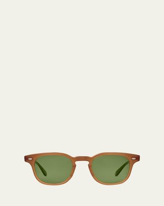 Garrett Leight Mens Sherwood Sun Acetate Square Sunglasses