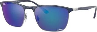 Ray-Ban Authentieke Rb 3686 Bril- Premium Kwaliteit! - unisex - Zonnebrillen - Blauw - 57 MM - Accessoires
