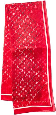 Jimmy Choo London Logo Silk Scarf