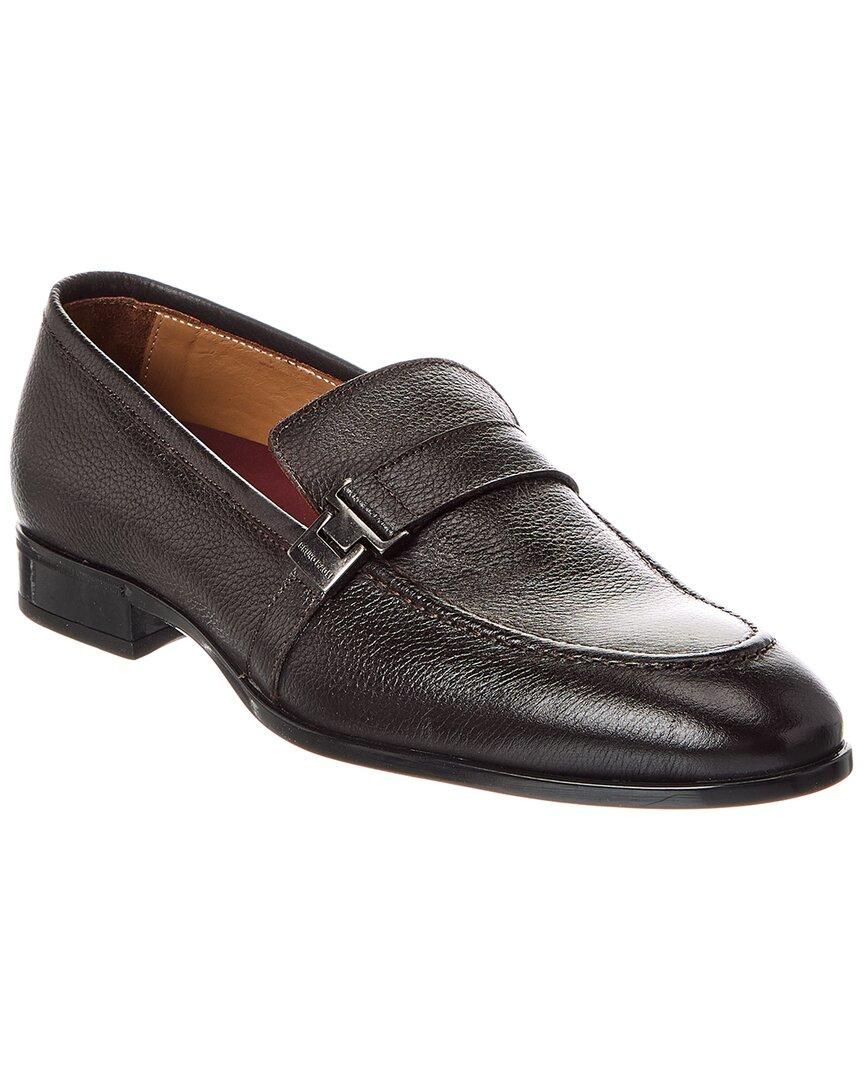 Bruno Magli Cosmo Saffiano Leather Penny Loafer in Cognac at  display picture 2