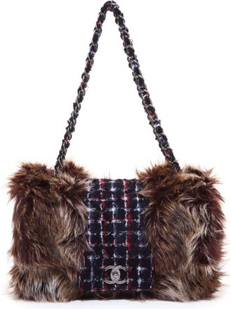 Chanel 2011 Single Flap shoulder bag - women - Wool - One Size - Blue