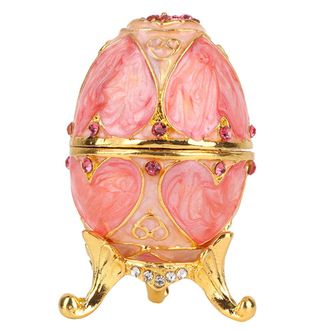 OEM Huevos Faberg&eacute; Decorativos De Colecci&oacute;n, Joyero De Estilo Vintage, Esmalte Pintado A Mano, Fabricado En Aleaci&oacute;n De Zinc, Duradero, Ideal Para La Deco