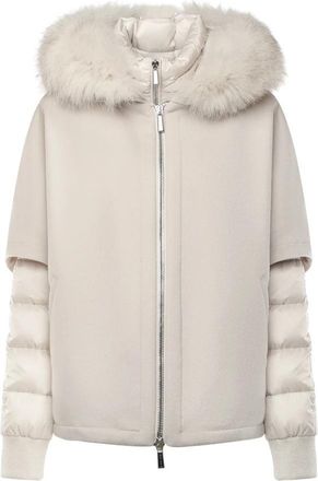 Moorer Pegaso-CWR - Dames - Winterjassen - Beige - S - Wol - Jassen