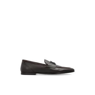 Dolce & Gabbana Calfskin Slipper - Heren - Loafers - Bruin - 41 EU - Katoen - Schoenen