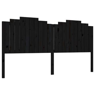 Les Tendances Les Tendances - Cabecero De Cama Madera Maciza De Pino Negro 206x4x110 Cm Vidaxl
