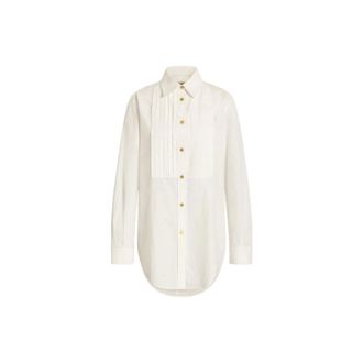 Alberta Ferretti Dames, Blouses & Shirts, Beige, Maat: XS Katoen