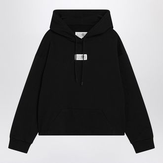 Maison Margiela Felpa Con Cappuccio In Cotone Nera