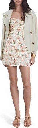 Mango Pleated Strapless Minidress in Ecru at Nordstrom Rack, Size 8