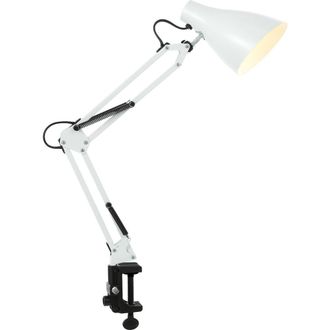 Jonathan Y Designs Odile Classic Industrial Adjustable Articulated Clamp-On LED Task Lamp in White at Nordstrom