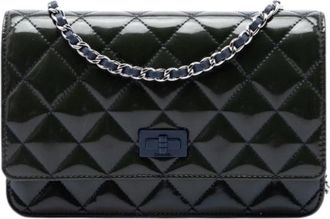 Chanel Pre-owned Wallet on Chain - Dames - Vintage Schoudertas - Groen - ONE Size - Leer - Vintage
