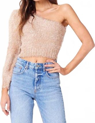 Saltwater Luxe One Shoulder Sweater In Gold