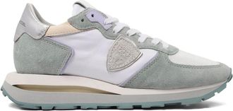 Philippe Model Tropez Haute sneakers met suède vlakken - Blauw