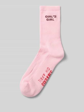 Oh April Socken aus Baumwoll-Mix Modell Girls Girl in Rosa, Gr&ouml;&szlig;e 35-38