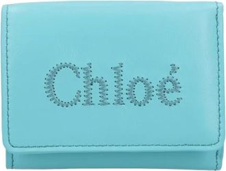 Chlo&eacute; Leren Portemonnee - Dames - Portefeuilles - Blauw - ONE Size - Leer - Accessoires