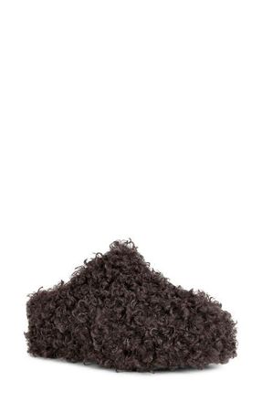 Azalea Wang Darwin Faux Shearling Clog in Brown at Nordstrom, Size 10