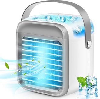 OEM 1 Mini Ventilateur, Usb 2000 Mah, 3 Vitesses, Veilleuse Led 7 Couleurs, Humidificateur 500 Ml, Bureau Maison