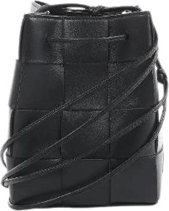 Bottega Veneta Pre-owned Cassette Mini Bucket - Dames - Vintage Tas - Zwart - ONE Size - Leer - Vintage