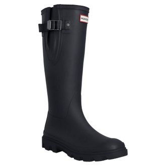 Hunter Unisex Downpour Rubber Navy Wellington Boots - Size UK 10