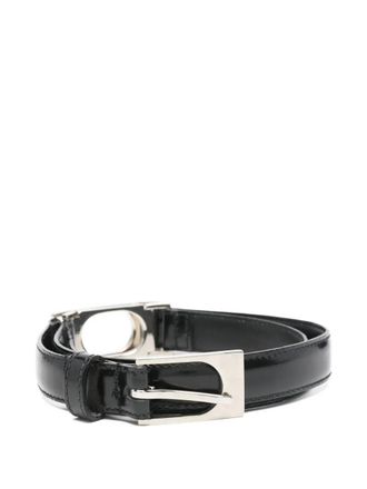Versace 1990s leather belt - Black