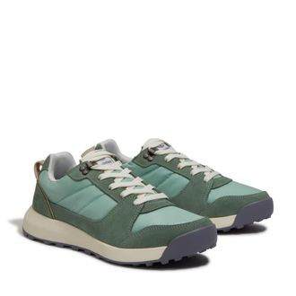 Timberland Sneaker TIMBERLAND RETRO SWIFT LOW LACE UP SNEAKER, Damen, Gr. 37,5, gr&uuml;n (lt gr&uuml;n woven), Leder, Textil, Schuhe Sneaker