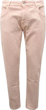 Eleventy Delav&egrave; Broek Gemaakt in Itali&euml; - Heren - Slim Fit Jeans - Roze - W32 - Jeans