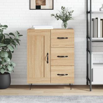 vidaXL Aparador De Madera De Ingenier&iacute;a Roble Sonoma 69,5x34x90 Cm Vidaxl