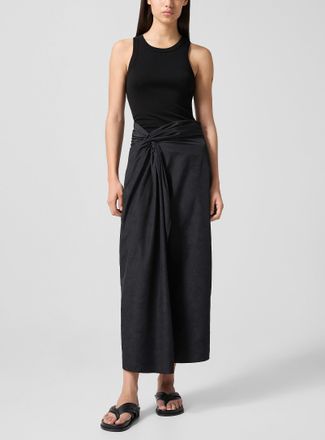R&oacute;he Womens Crackled-texture sarong skirt