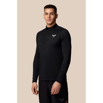 Castore Adapt Training 1/4 Zip Top Polyester Heren Zwarte Actieve T-Shirts