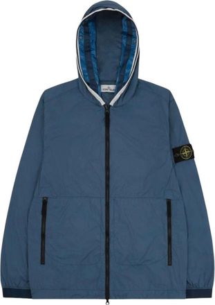 Stone Island Nylon-Tc Hooded Jacket Blue 761541131-V0046