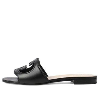 Gucci (WMNS) Gucci Interlocking G Shearling Sandals Black 694451-US000-1000