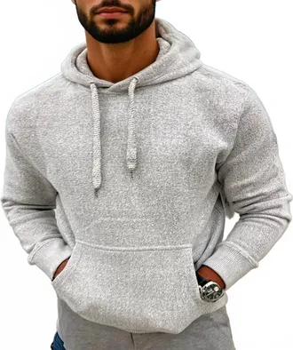 Kinetix Half Moon Hoodie In Heather Pepper White