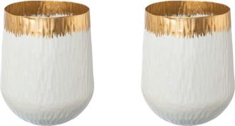 Creativ deco Tischvase »AGNES« mit schickem Gold Detail