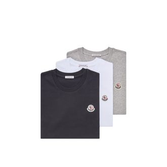 Moncler Moncler Logo Patch Cotton T-shirt (pack Of Three), Women, Multicolor, Size: Xl