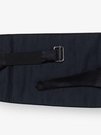 Brunello Cucinelli Pleated Cotton-Silk Cummerbund Belt - Black